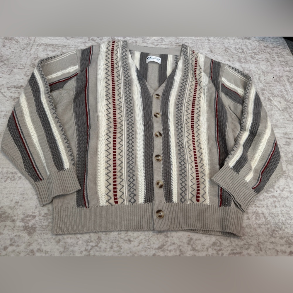 Chemist creations DAD'S_STRIPED_KNIT_CARDIGAN - Picture 3 of 6